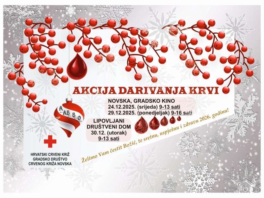 Završite 2025. godinu najljepšim darom! Darujte krv i poklonite život!
