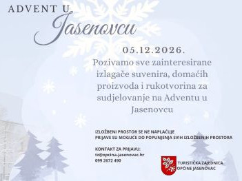 Poziv izlagačima za sudjelovanje na Adventu u Jasenovcu 2026.